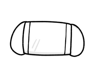 布マスク 手描きイラスト