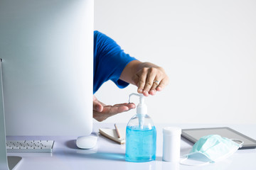 using alcohol gel clean wash hand sanitizer anti virus bacteria dirty skin care health