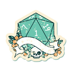 natural one d20 dice roll illustration