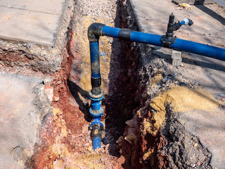 Wasserleitung Tiefbau Wasserrohrbruch