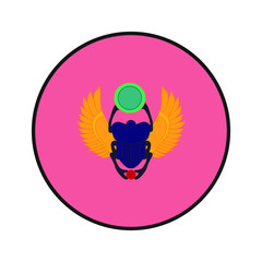 Egyptian scarab. illustration for web and mobile design.