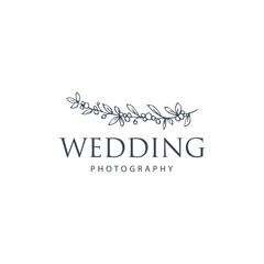 Creative Floral Concept Logo Template, Wedding Photography