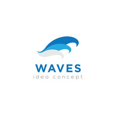 Creative Wave Concept Logo Design Template