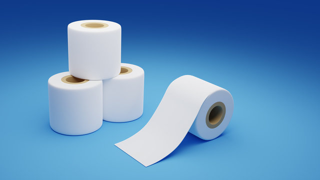Roll of toilet paper isometrics. Special paper for wiping. paper product used in sanitary and hygienic purposes.