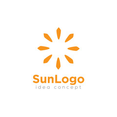 Creative Sun Concept Logo Design Template