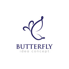 Creative Butterfly Concept Logo Design Template