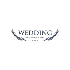 Creative Floral Concept Logo Template, Wedding Photography