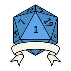 natural one d20 dice roll illustration