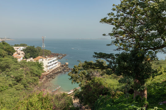 Dakar coastline, beach and vegetation. Dakar. Senegal. West Africa.