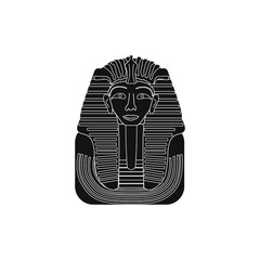 funerary mask, from emperor tutankhamun of egypt. illustration for web and mobile design.