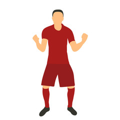 vector, on a white background, in a flat style a football player stands