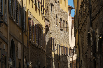Facades of houses in the old city