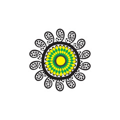 Aboriginal art dots painting icon logo design