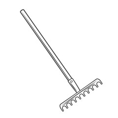Garden rake outline
