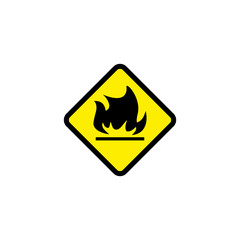 Symbol and logo about warning of highly flammable material