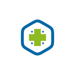 Obraz premium Medical and health care icon logo design template