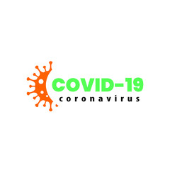 Coronavirus logo template concept editable