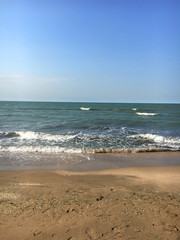 Novkhani beach, Baku, Azerbaijan.Summer 2018