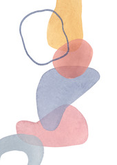 Watercolor Boho Poster, Boho Interior Art, Bohemian Minimal Style, Abstract Shapes, Boholiving Art Prints, Wall Art, Minimalism, Modern Abstract Graphics