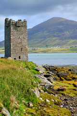 Grace O'Malley's Castle, consisting of the Kildavnet Tower (Irish name Caisleán Ghráinne).