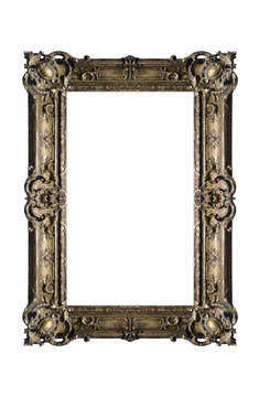 old luxury silver metal picture frame
