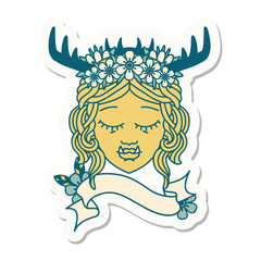 orc druid character face sticker