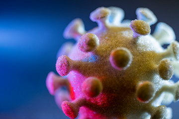 symbolic virus closeup