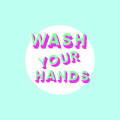 
Washing your hands properly all the times, flat style COVID-19 illustration