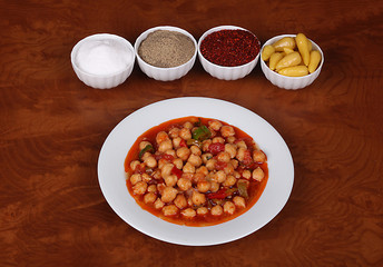 excellent turkish food chickpeas on a spicy plate