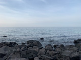 granite beach in Jeju, Korea