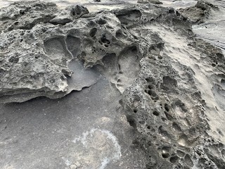 black granite stone from the jeju beach, Korea