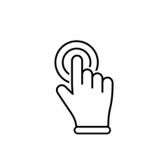 Hand cursor, hand clicks or mouse pointer icon flat on isolated white background. EPS 10 vector
