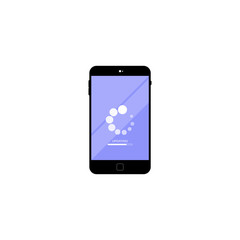 Mobile update icon. Software upgrade phone. Loading concept data simple design on an isolated background. EPS 10 vector