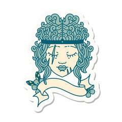 human barbarian character sticker