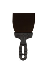 construction spatula isolated on white background close-up top view
