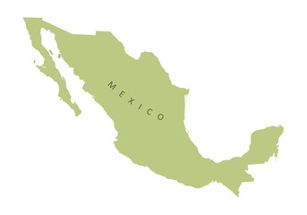 Mexico map silhouette