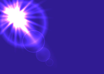 Bright purple light with circular highlights. Vector illustration.