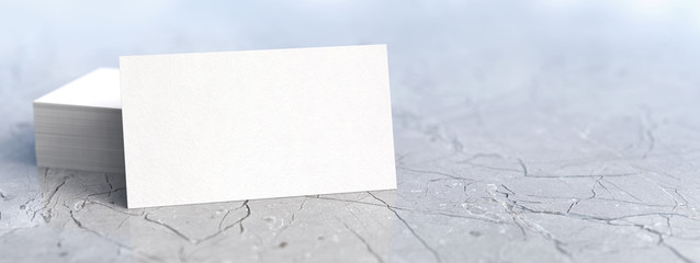 Business cards template for branding identity. 3D render image.
