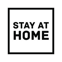 Stay home poster design vector. Design for self protection times and home awareness social media campaign and coronavirus prevention - Vector illustration.