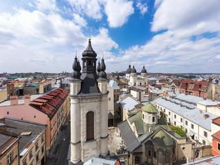 Fototapeta premium View on Armenian Cathedral of the Assumption of Mary from drone
