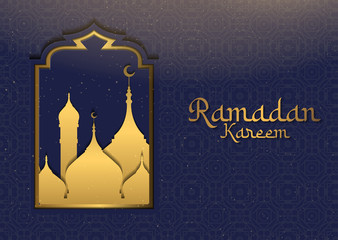 Ramadan kareem background with mosque