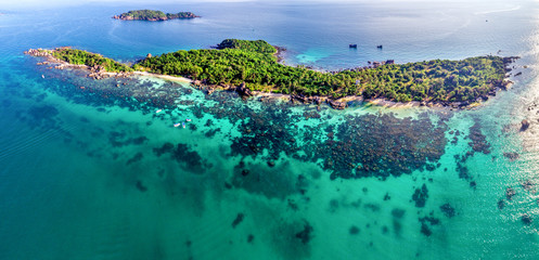 Royalty high quality free stock image aerial view of Gam Ghi island in Phu Quoc, Kien Giang, Vietnam