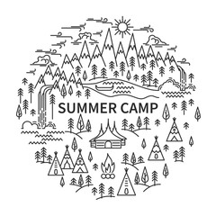 Banner for camping