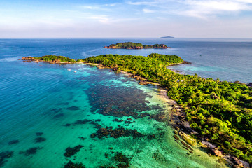 Royalty high quality free stock image aerial view of Gam Ghi island in Phu Quoc, Kien Giang, Vietnam