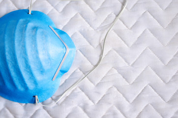blue pillow on a white background