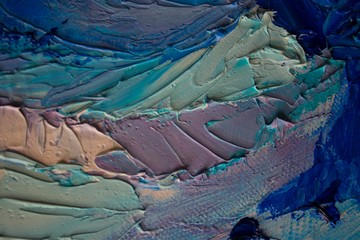 
texture of oil paints of violet, blue and blue colors