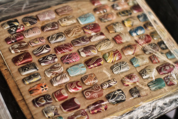 colorful nail model designs