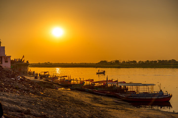 Obraz premium sunset view Vrindavan India