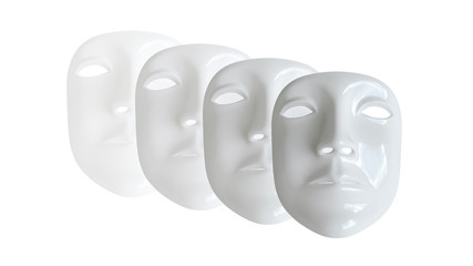 Mask in white background. 3D Illustration.