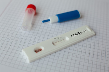 Positive rapid test for COVID-19. With IgG+ meaning past infection.